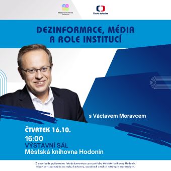 Jakou roli hrají veřejnoprávní média, knihovny a další instituce veřejné služby v době rostoucího množství dezinformací? A jak se proměňuje žurnalistika pod tlakem nových technologií? Beseda s moderátorem Václavem Moravcem otevře aktuální a naléhavá témata spojená s důvěryhodností informací, společenskou odpovědností médií a institucí veřejné služby.